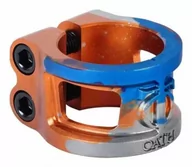 Części rowerowe - Oath Cage V2 zacisk do hulajnogi wyczynowej Titanium Orange Blue - miniaturka - grafika 1