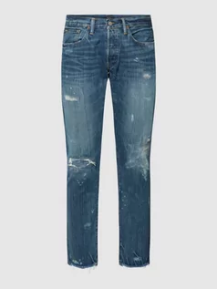 Spodnie męskie - Jeansy o kroju slim fit z efektem znoszenia model ‘SULLIVAN’ - grafika 1