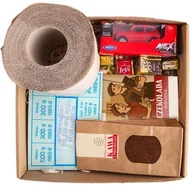 Zestawy upominkowe - ZESTAW PREZENTOWY KOSZ PREZENT z czasów PRL kawa i słodkości - miniaturka - grafika 1