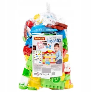 Klocki konstrukcyjne duże zestaw 70 el. plastikowe Domek i pojazdy - Klocki - miniaturka - grafika 1