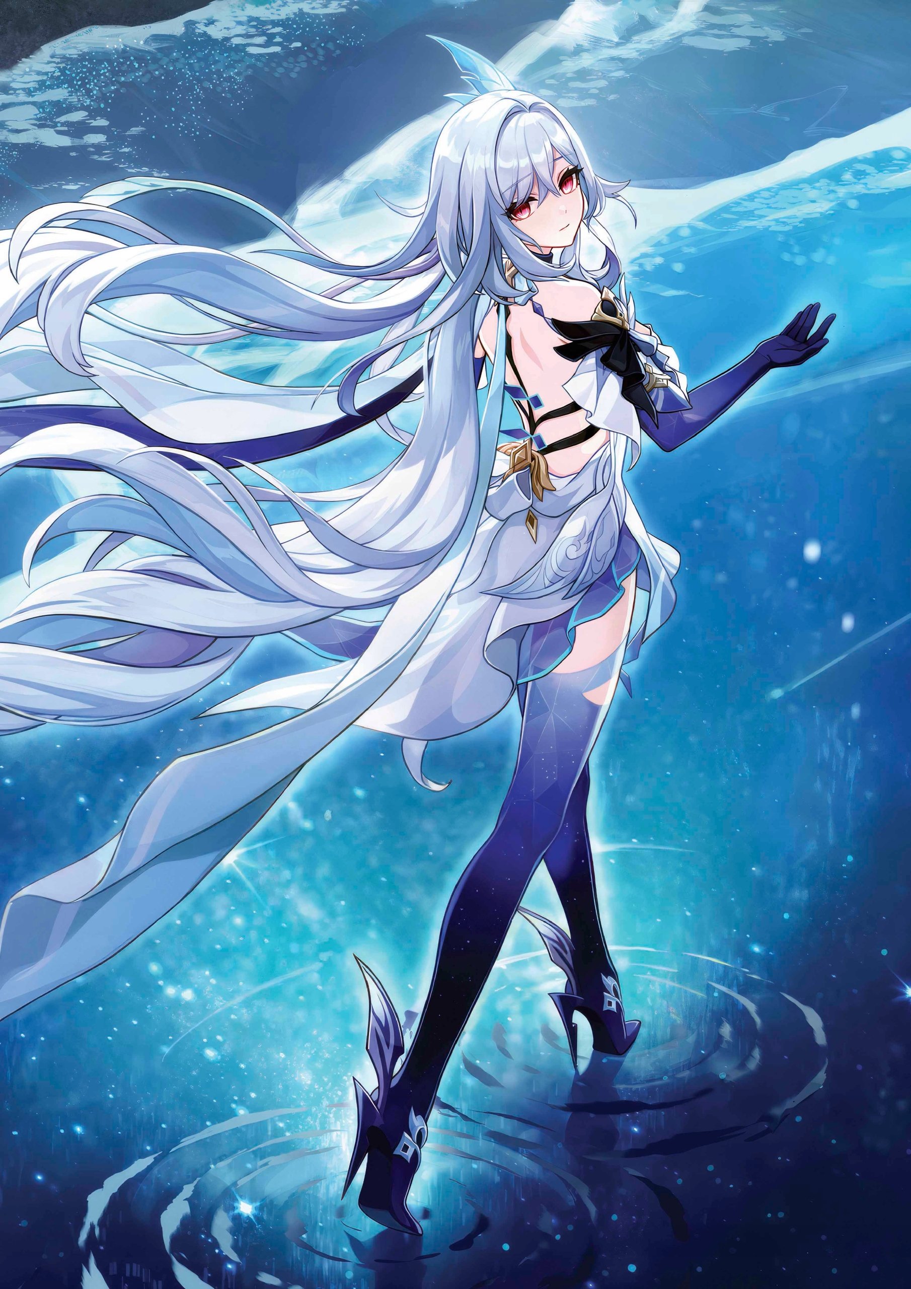 Plakat A3 Genshin Impact Anime Gra Skirk