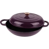 Garnki - Garnek żeliwny HAGE DN30 30 cm 3L Bakłażanowy - miniaturka - grafika 1