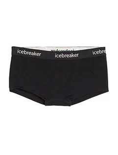 Spodnie damskie - Icebreaker Damskie spodnie typu hotpants bielizna, czarna/czarna, XL - grafika 1