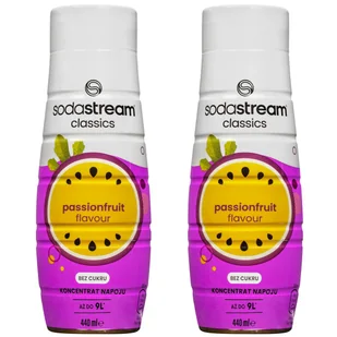 2x SYROP SODASTREAM PASSIONFRUIT ZERO MARAKUJA KONCENTRAT DO WODY 440 ml - Syropy i koncentraty owocowe - miniaturka - grafika 1