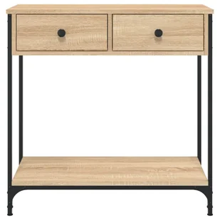 Stolik konsolowy, dąb sonoma, 75x34,5x75 cm Lumarko! - Konsole i sekretarzyki - miniaturka - grafika 7