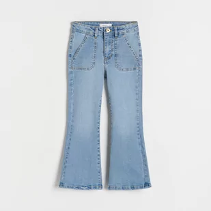 Reserved - Elastyczne jeansy flare - Niebieski - Spodnie i spodenki dla dziewczynek - miniaturka - grafika 1