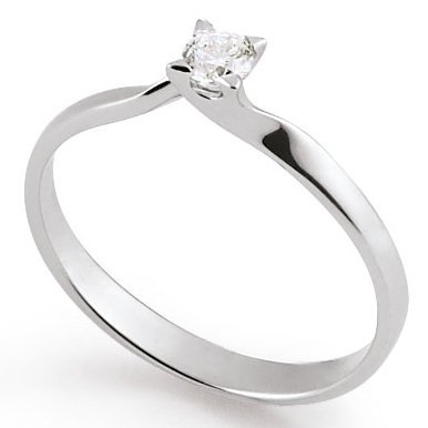 You Engagment RING DIAMONDS 0,15 ct GOLD 9 ct 375 AMZ-9BG SOLO-015 size 58