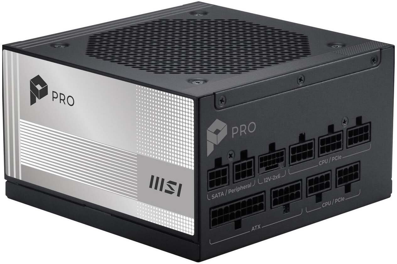 Zasilacz MSI Zasilacz MSI PRO A850PL PCIE5 850W 120mm 80plus Platinum aPFC PRO-A850PL-PCIE5