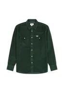 Koszule męskie - KOSZULA MĘSKA SZTRUKS WRANGLER 112357240 WESTERN SHIRT SCARAB L - miniaturka - grafika 1