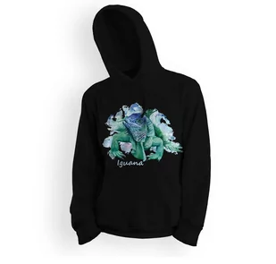 Bluza dziecięca z kapturem jaszczurka IGUANA-116 - Bluzy dla dziewczynek - miniaturka - grafika 1