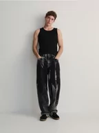 Spodnie męskie - Reserved - Jeansy baggy z efektem sprania - szary - miniaturka - grafika 1