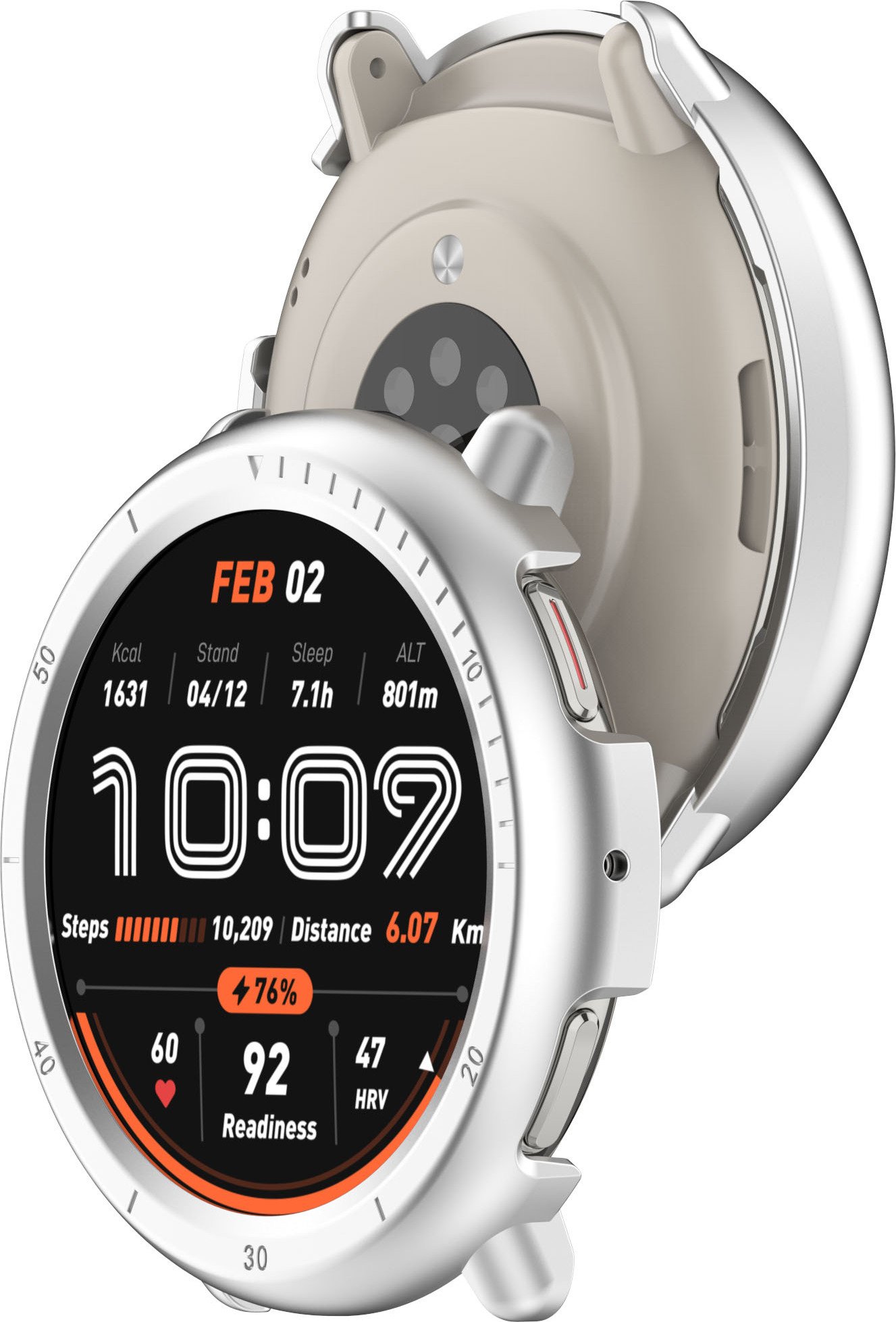INF Etui ochronne Amazfit Active2 Hollow Srebro