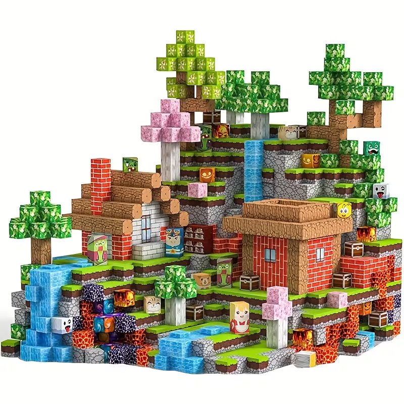 Lunelii Bricks - Kreatywne magnetyczne klocki konstrukcyjne – 100 elementów