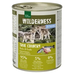 REAL NATURE WILDERNESS Junior True Country kurczak i łosoś 12x800 g - Mokra karma dla psów - miniaturka - grafika 1
