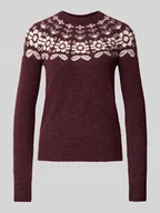 Swetry damskie - Sweter z dzianiny o kroju regular fit z dodatkiem wełny model ‘SIMONE’ - miniaturka - grafika 1