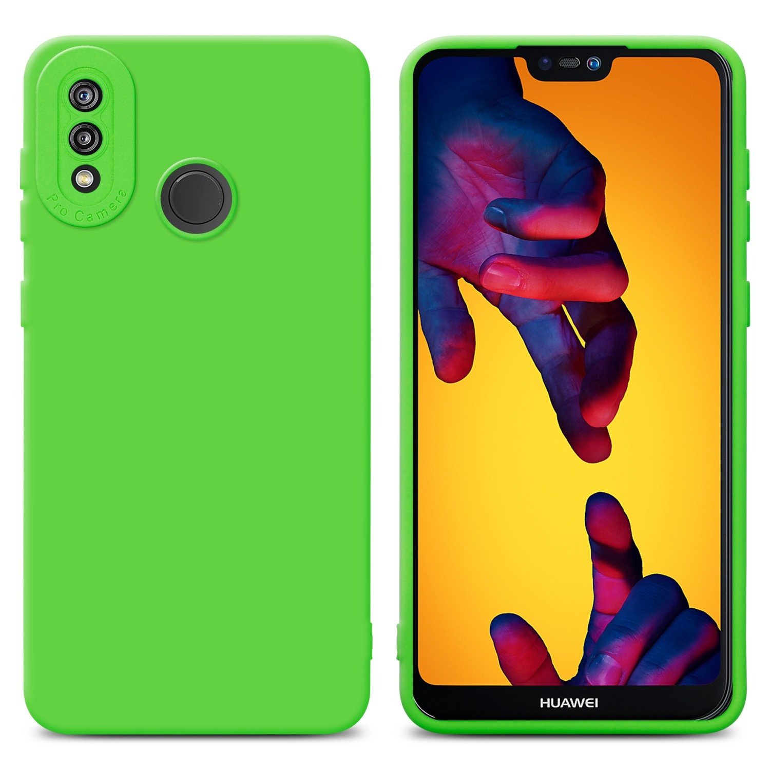 Pokrowiec Cadorabo do Huawei P20 LITE 2018 / NOVA 3E z zielonym silikonowym etui TPU na telefon komórkowy