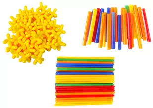 Zestaw Do Budowania Klocki Konstrukcyjne Patyczki Do Układania Słomki - Klocki - miniaturka - grafika 2