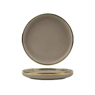 Talerze - Talerz płytki Berlotti 25 cm brązowy - miniaturka - grafika 1