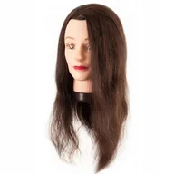 Manekiny wystawowe - Model fryzjerski główka treningowa Długie włosy naturalne Manekin do ćwicze - miniaturka - grafika 1