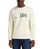 Bluzy męskie - Bluza Lee CREW SWS 112339035 LV25EJNQ Ecru XXL - miniaturka - grafika 1