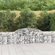 Ogrodzenia - vidaXL Kosze gabionowe, 5 szt., 300x30x60/80 cm, galwanizowane żelazo - miniaturka - grafika 1