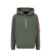 Odzież taktyczna i umundurowanie - Alpha Industries Bluza z kapturem Alpha PP 146338 142 - Ciemnooliwkowa - miniaturka - grafika 1