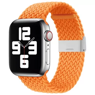 Hurtel Strap Fabric opaska do Apple Watch Ultra / 8 / 7 / 6 / SE / 5 / 4 / 3 / 2 (49mm / 45mm / 44mm / 42mm) pleciony materiałowy pasek bransoletka do zegarka pomarańczowy - Akcesoria do smartwatchy - miniaturka - grafika 1