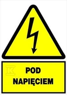 Akcesoria BHP - Tablica ostrzegawcza samoprzylepna 74x105 NO Pod napięciem - miniaturka - grafika 1