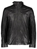 Kurtki męskie - Bugatti Skórzana kurtka w kolorze czarnym - miniaturka - grafika 1