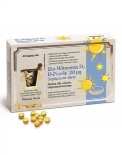 Pharma Nord Bio-witamina d3 d-pearls x 40 kaps - Witaminy i minerały - miniaturka - grafika 1
