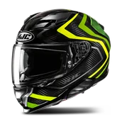 Kaski motocyklowe - Kask Integralny HJC F71 Carbon Czarny/ŻółtyS - miniaturka - grafika 1