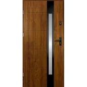 Drzwi zewnętrzne - Drzwi zewnętrzne ARIADNA inox złoty dąb 80 lewe RADEX - miniaturka - grafika 1