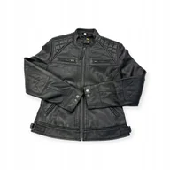Kurtki damskie - Skórzana kurtka damska ramoneska Real Leather S - miniaturka - grafika 1