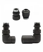 Zawory i kraniki - Zawór regulacyjny Vision ciemny grafit strukturalny prawy GZ1/2 - miniaturka - grafika 1