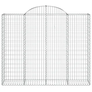 vidaXL Kosze gabionowe, 11 szt, 200x50x160/180cm, galwanizowane żelazo - Ogrodzenia - miniaturka - grafika 5