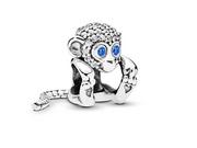 Charmsy - Pandora Valerio.pl Rodowany srebrny wiszący charms do małpa małpka monkey srebro 925 NEW227 NEW227 - miniaturka - grafika 1