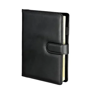 Planner dzienno-tygodniowy premium czarny A5 z wymiennym wkładem zapięcie magnetyczne Genua - Planery - miniaturka - grafika 1
