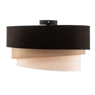 EULUNA Lampa sufitowa Devon, czarna/beżowa/ecru/złota - Lampy sufitowe - miniaturka - grafika 3