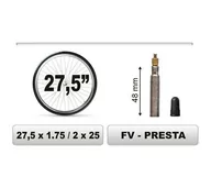 Dętki rowerowe - Dętka Rowerowa SUPER MOCNA 27,5 X 1,75 / 2X25 Fv - miniaturka - grafika 1