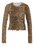 Swetry damskie - Noisy may Kardigan "Molly" w kolorze karmelowo-czarnym - miniaturka - grafika 1