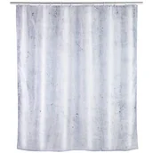 Zasłony prysznicowe - Wenko Zasłona prysznicowa z poliestru Concrete B07NQV8CJD - miniaturka - grafika 1