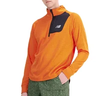 Bluzy sportowe męskie - Bluza New Balance MT23252CEN - pomarańczowa - miniaturka - grafika 1