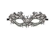 Dodatki do strojów karnawałowych - Maska koronkowa grafitowa - 1 szt. - miniaturka - grafika 1