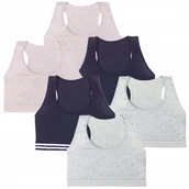 Biustonosze - Biustonosz Miękki Top Dla Dziewczynki Bawełniany Wygodny 6-pak 128 MORAJ - miniaturka - grafika 1