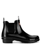 Buty dla dziewczynek - Hunter Kalosze JFS6000RGL-BLK Czarny - miniaturka - grafika 1