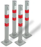 Tory, garaże, parkingi - Blokada Parkingowa Pojedyncza Słupek 65cm Składana 4 sztuki - miniaturka - grafika 1