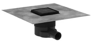 Odpływy liniowe - Hansgrohe RainDrain Brilliance - Odpływ punktowy, 10x10 cm, czarny mat 56250670 - miniaturka - grafika 1