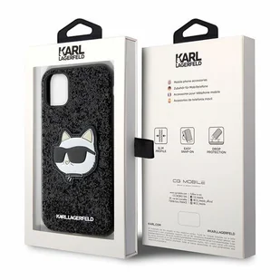 Karl Lagerfeld KLHCN61G2CPK iPhone 11 / Xr 6.1" czarny/black hardcase Glitter Choupette Patch - Etui i futerały do telefonów - miniaturka - grafika 8