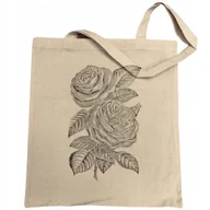 Torby i wózki na zakupy - Torba na zakupy nadruk kwiaty RÓŻE - miniaturka - grafika 1