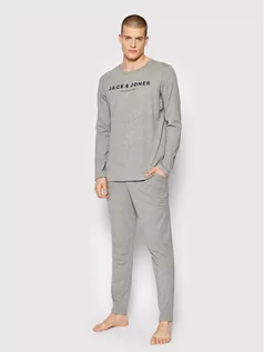 Piżamy męskie - Jack&Jones Piżama Aras 12207444 Szary Regular Fit - grafika 1